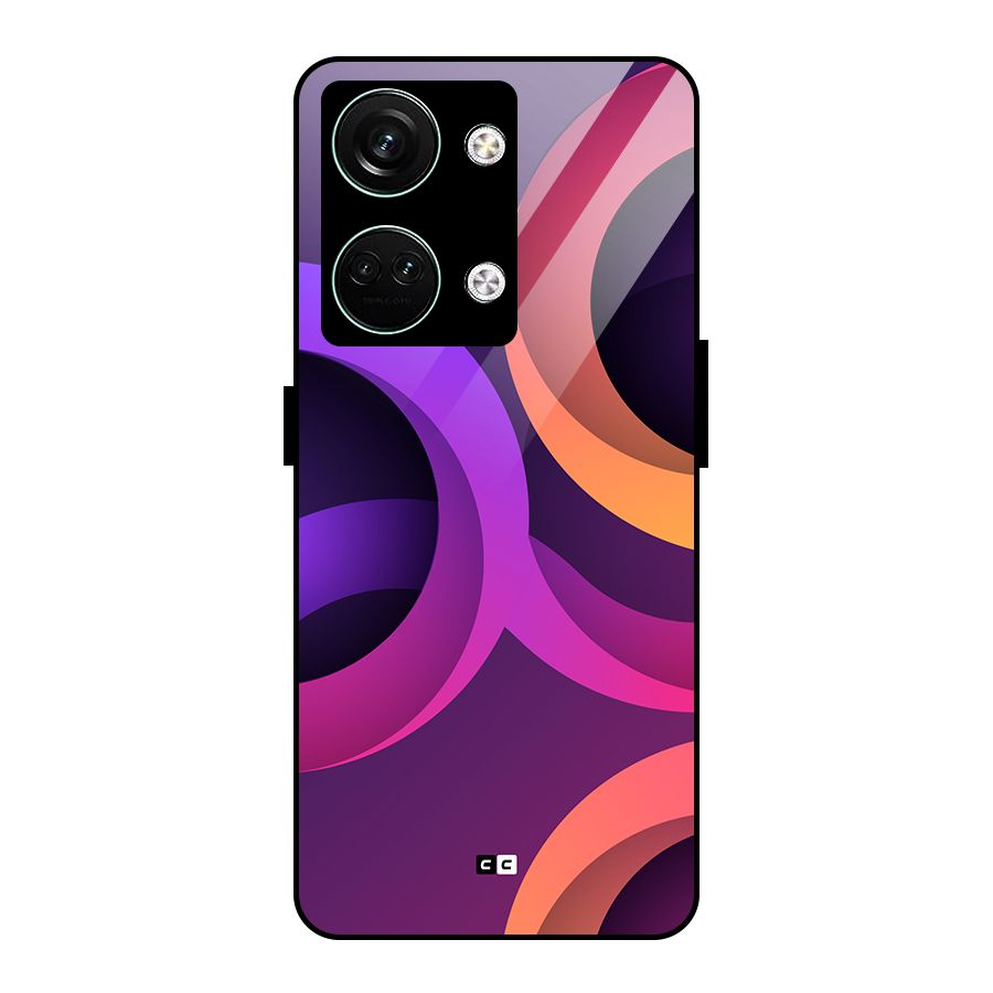 Gradient Rings Glass Back Case for Oneplus Nord 3