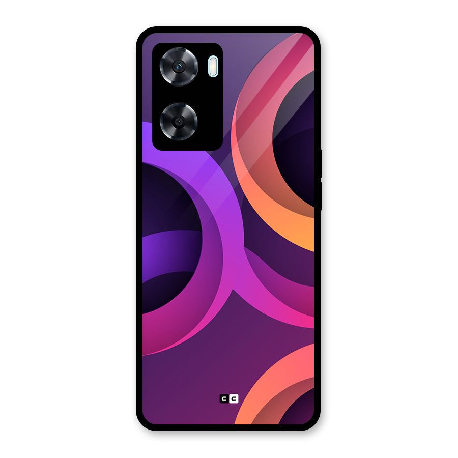 Gradient Rings Glass Back Case for Oppo A77s