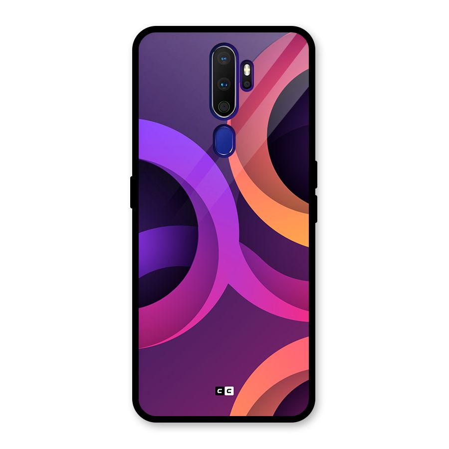 Gradient Rings Glass Back Case for Oppo A9 (2020)