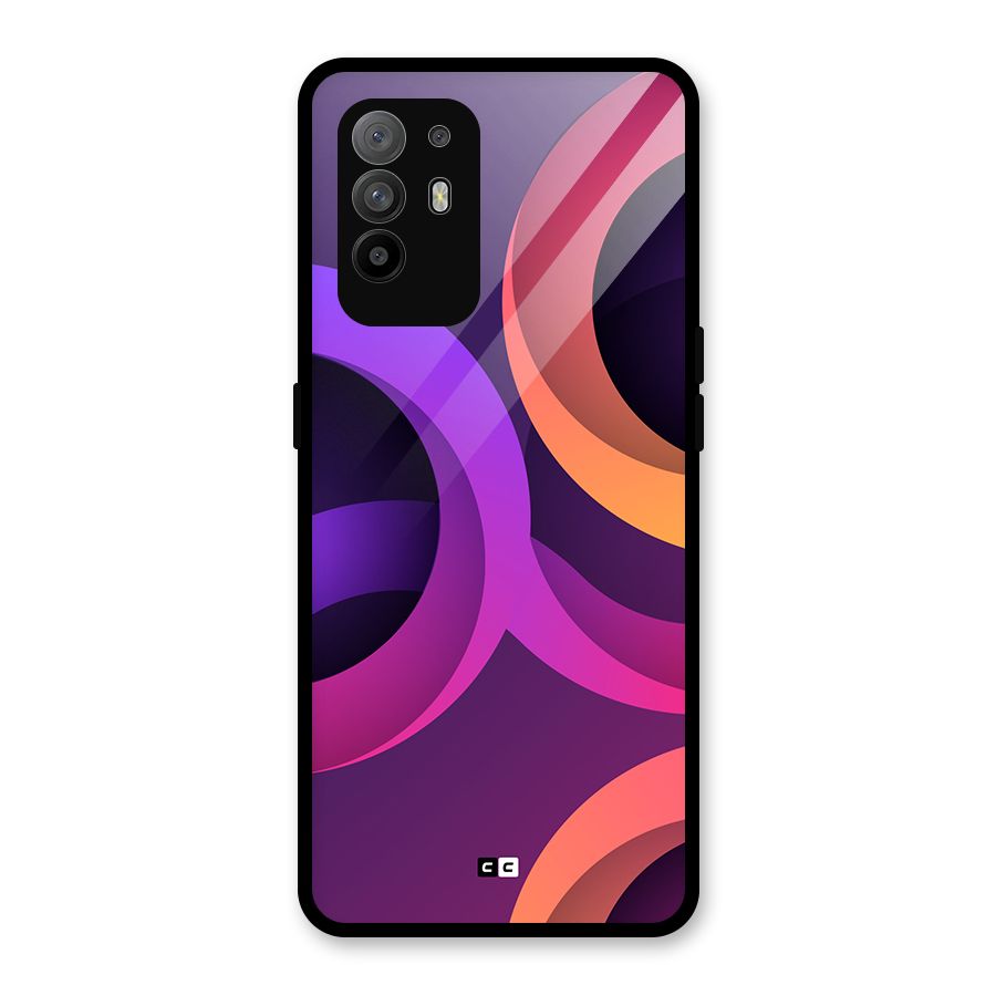Gradient Rings Glass Back Case for Oppo F19 Pro Plus 5G