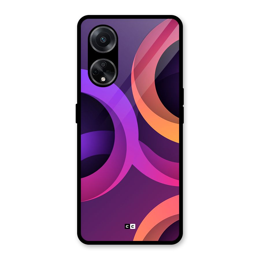 Gradient Rings Glass Back Case for Oppo F23