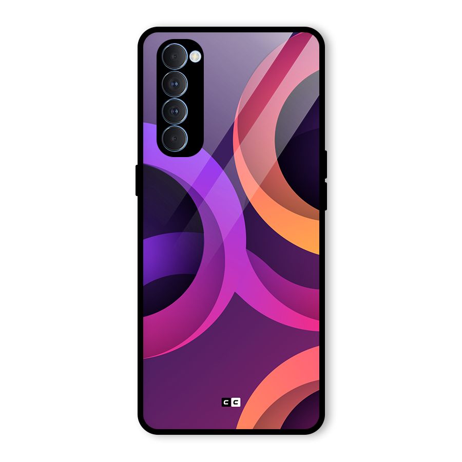 Gradient Rings Glass Back Case for Oppo Reno4 Pro