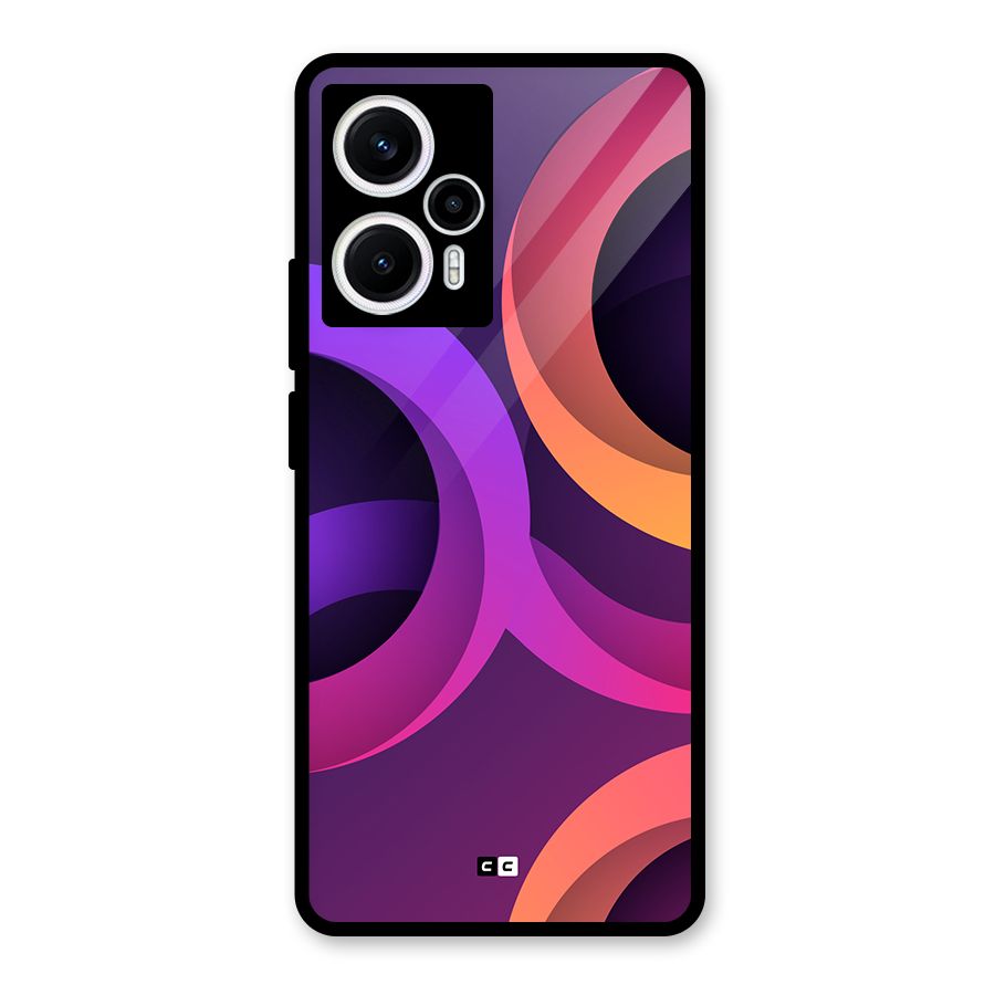 Gradient Rings Glass Back Case for Poco F5