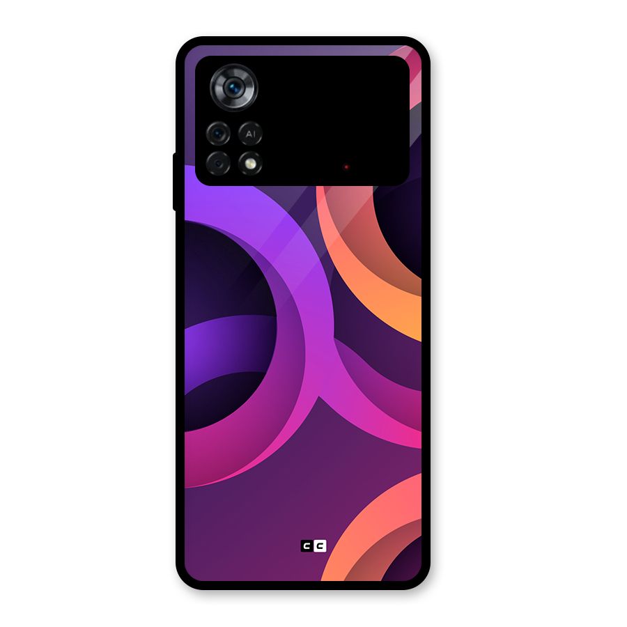 Gradient Rings Glass Back Case for Poco X4 Pro 5G