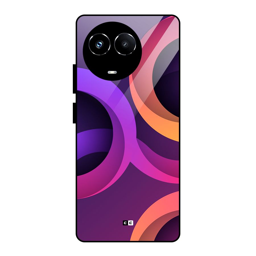 Gradient Rings Glass Back Case for Realme 11X