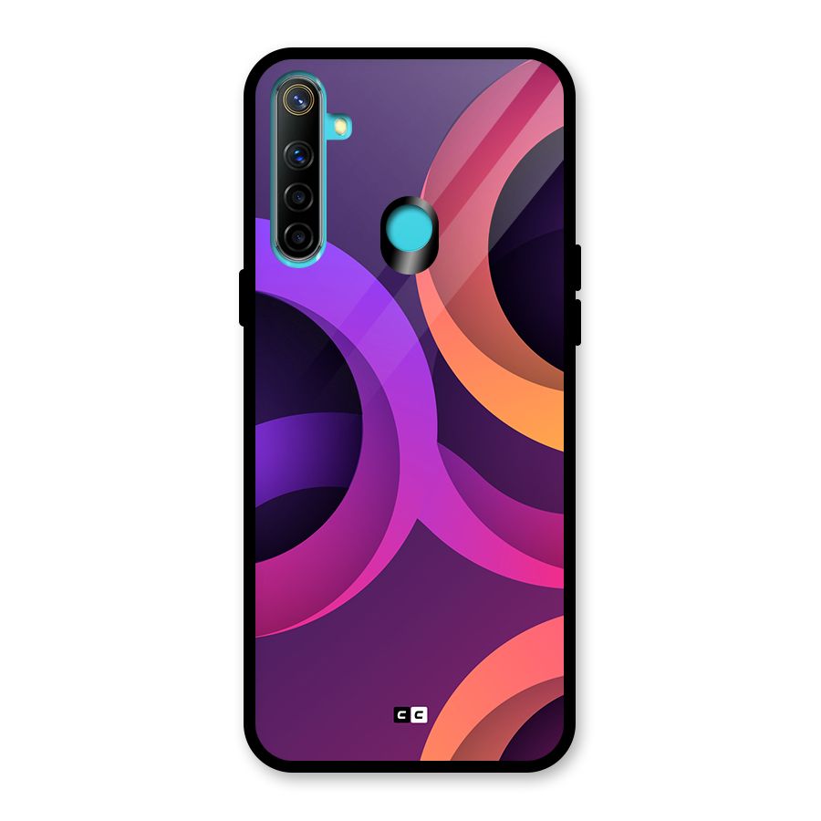 Gradient Rings Glass Back Case for Realme 5i