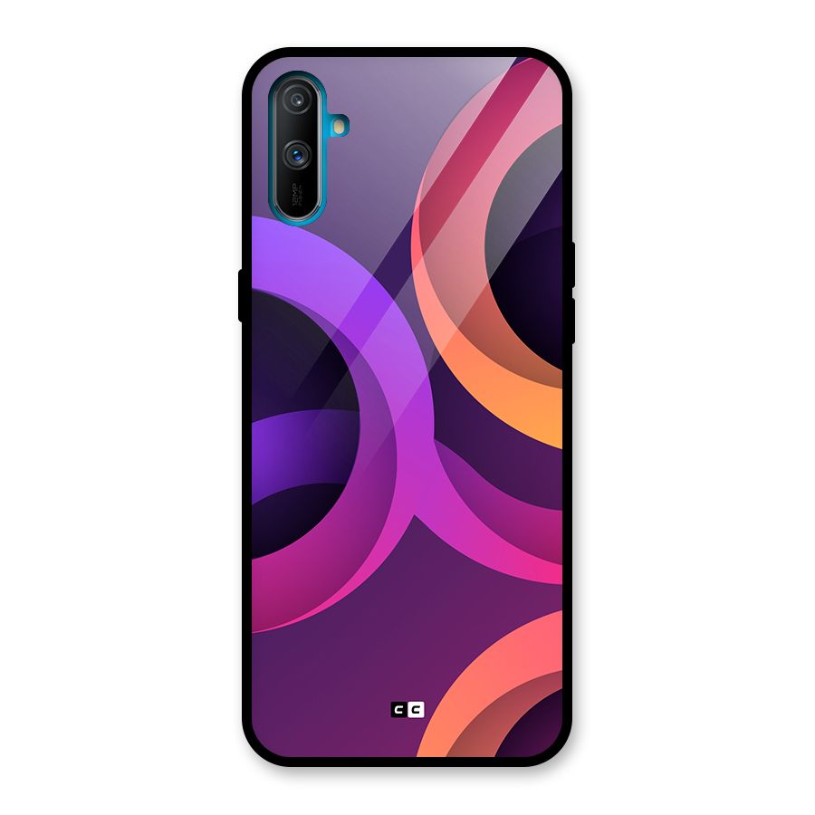 Gradient Rings Glass Back Case for Realme C3