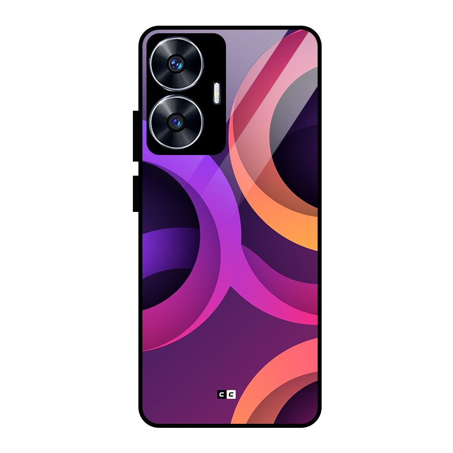 Gradient Rings Glass Back Case for Realme Narzo N55