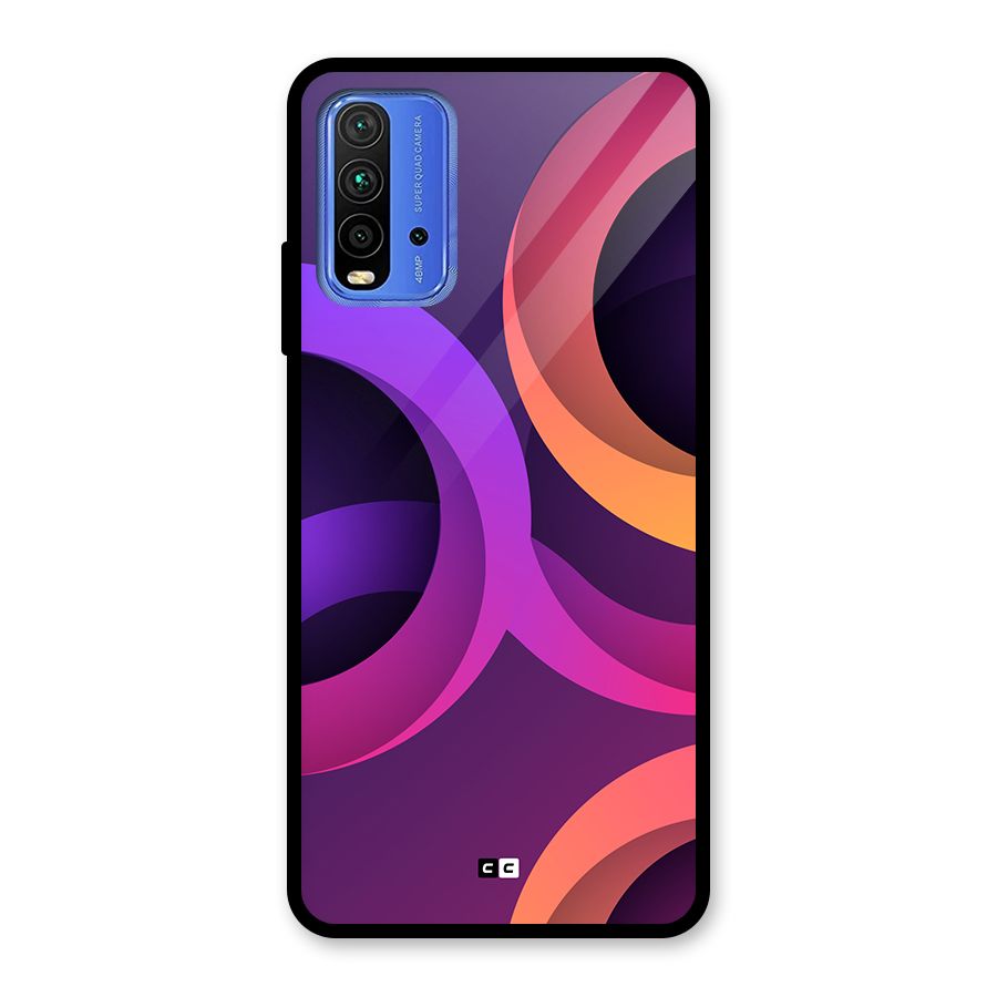 Gradient Rings Glass Back Case for Redmi 9 Power