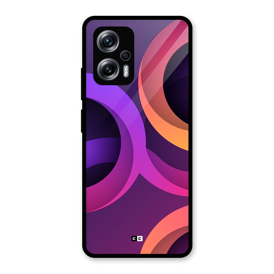 Gradient Rings Glass Back Case for Redmi K50i