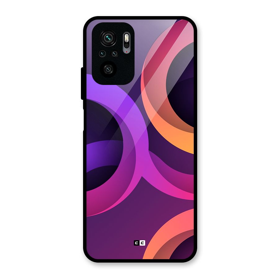 Gradient Rings Glass Back Case for Redmi Note 10S