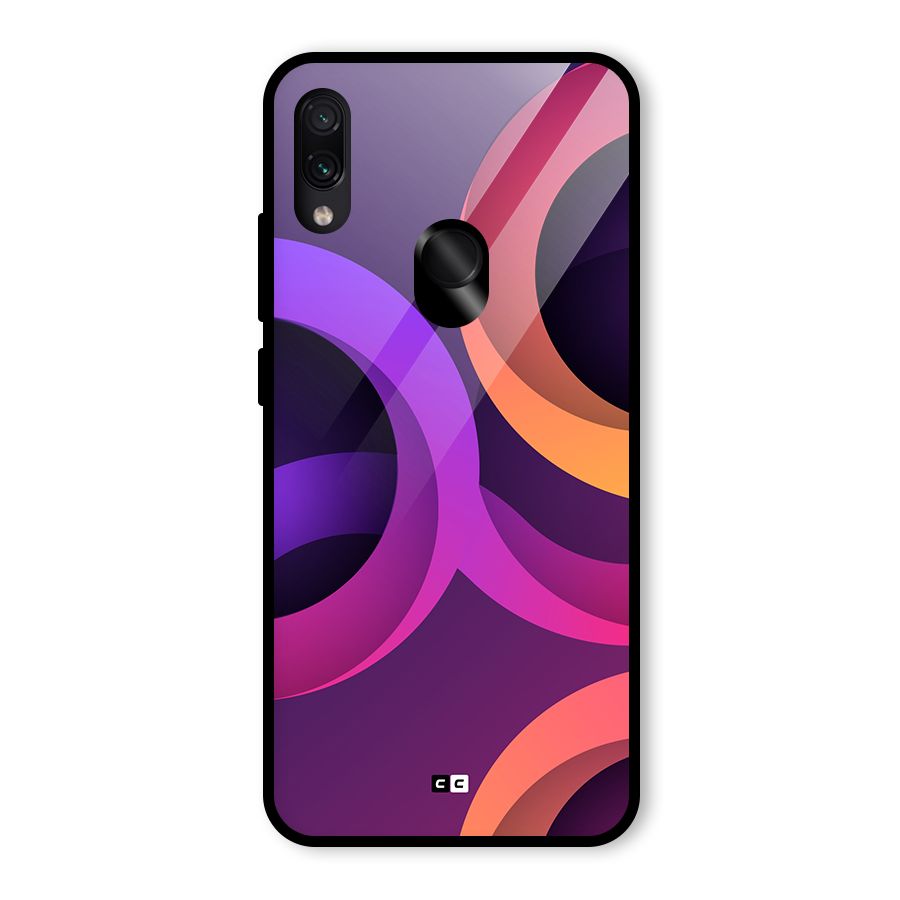 Gradient Rings Glass Back Case for Redmi Note 7S