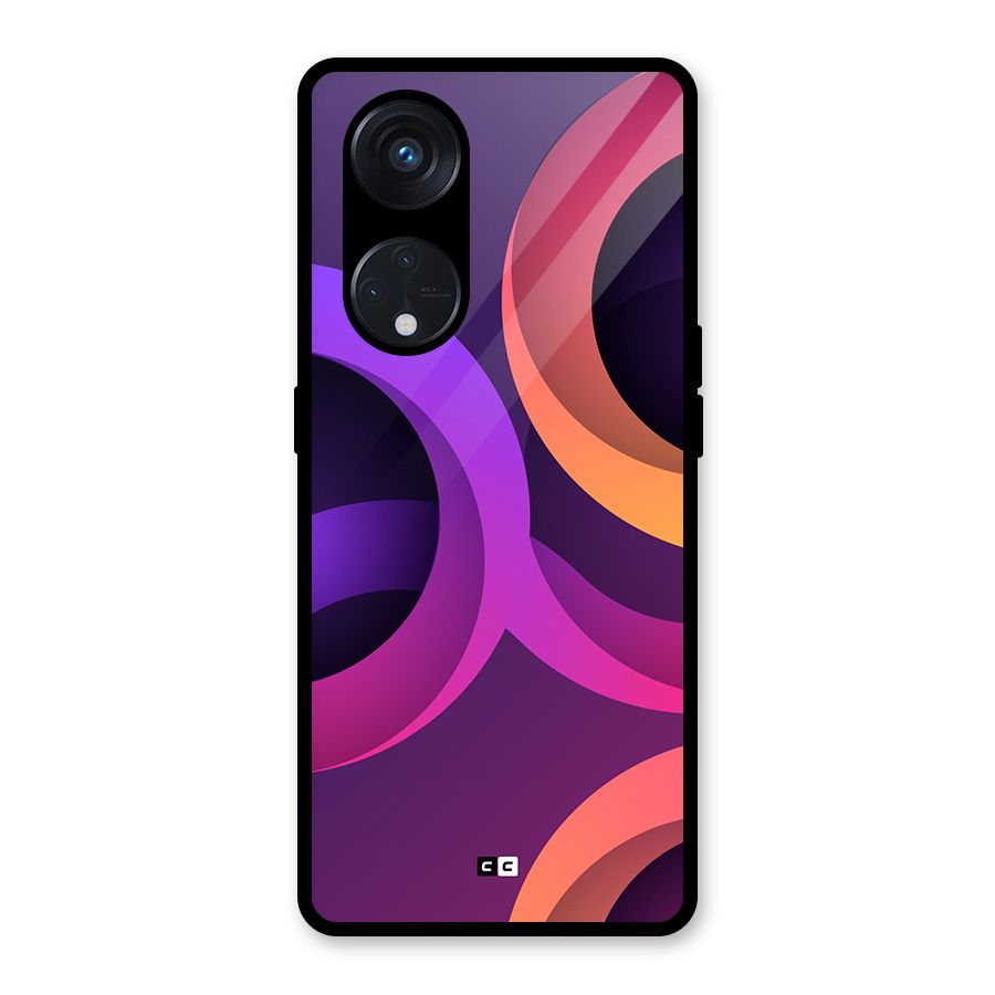 Gradient Rings Glass Back Case for Reno8 T 5G