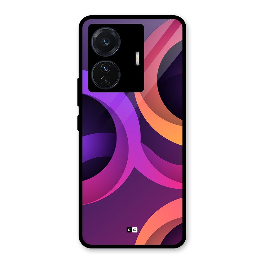 Gradient Rings Glass Back Case for Vivo T1 Pro