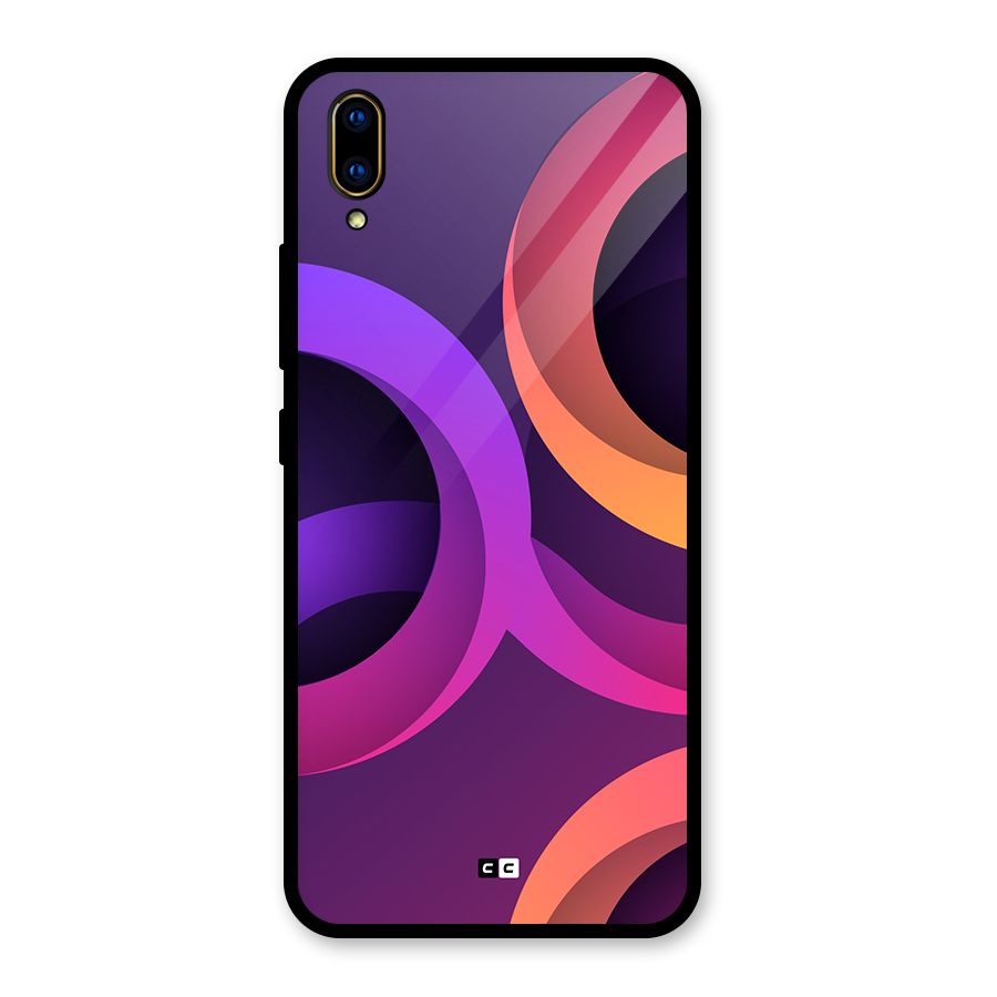 Gradient Rings Glass Back Case for Vivo V11 Pro