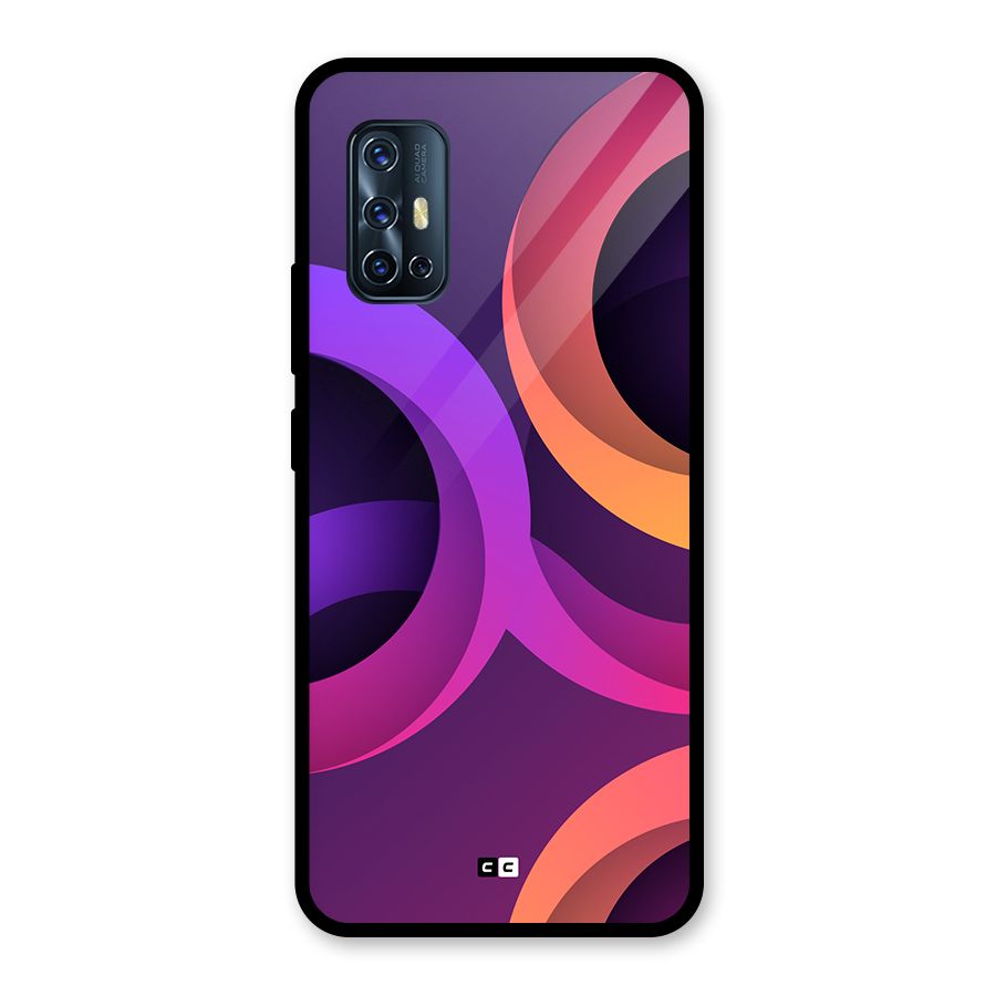 Gradient Rings Glass Back Case for Vivo V17