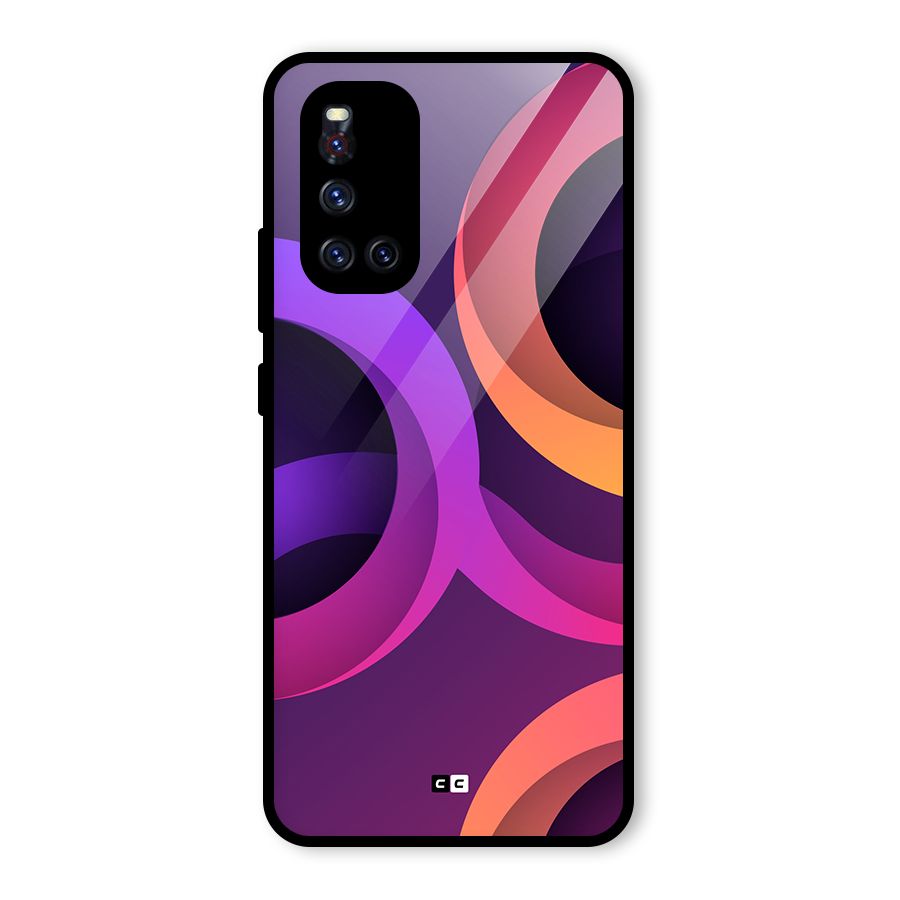 Gradient Rings Glass Back Case for Vivo V19