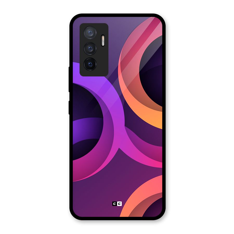 Gradient Rings Glass Back Case for Vivo V23e