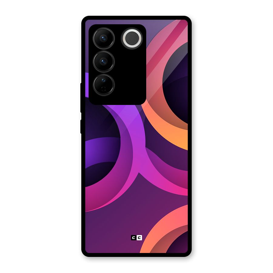 Gradient Rings Glass Back Case for Vivo V27