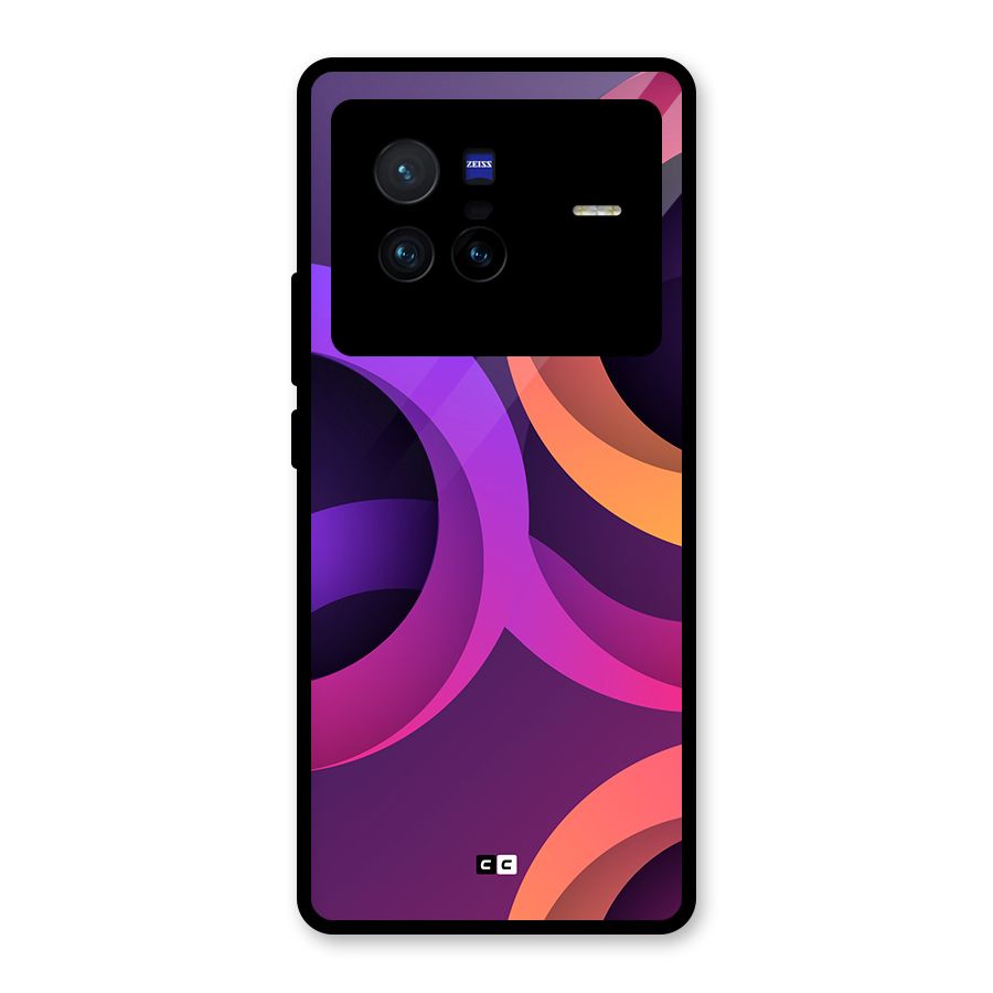 Gradient Rings Glass Back Case for Vivo X80