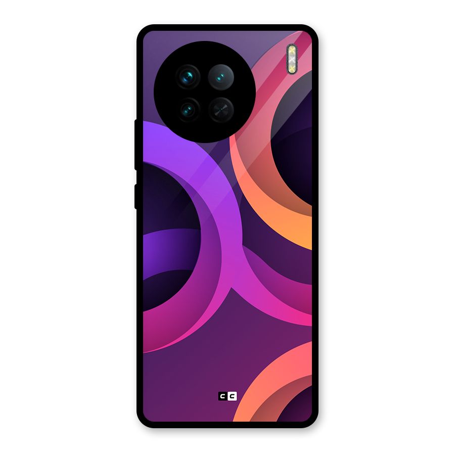 Gradient Rings Glass Back Case for Vivo X90