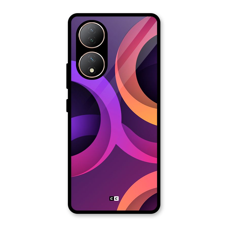 Gradient Rings Glass Back Case for Vivo Y100