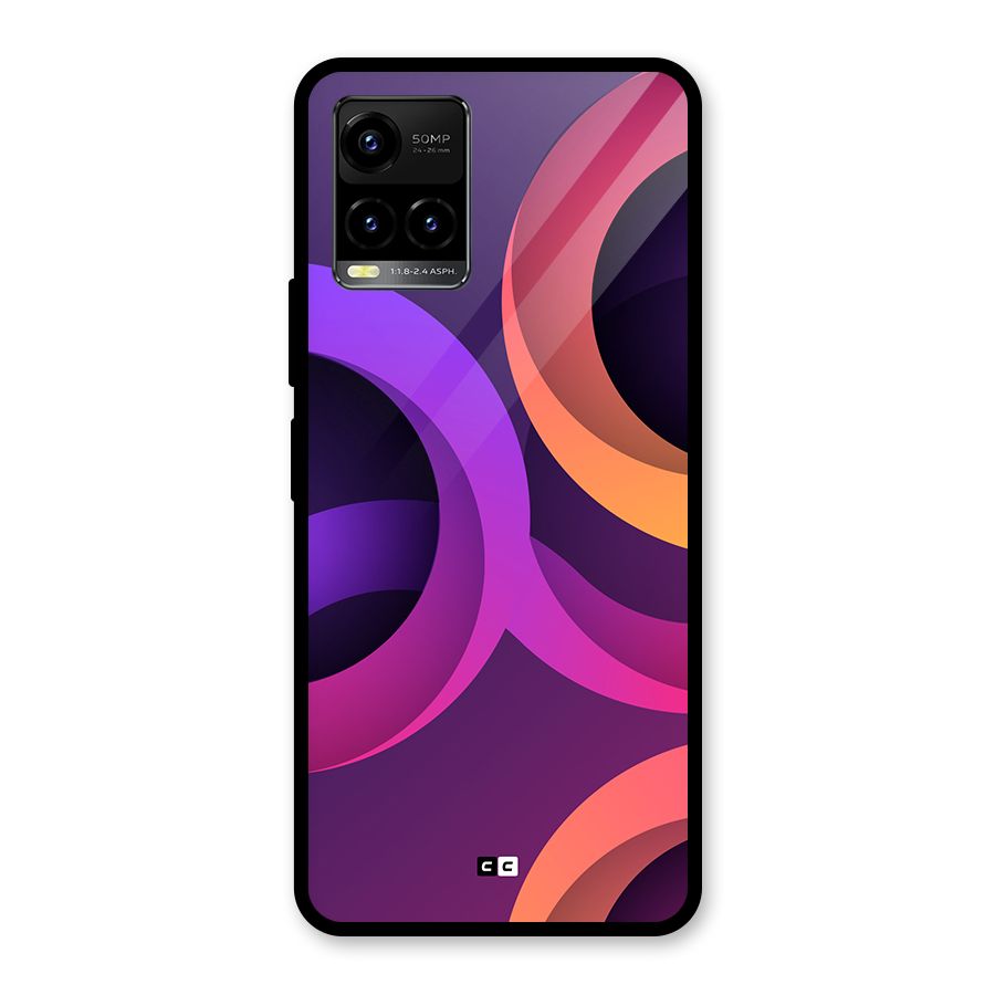 Gradient Rings Glass Back Case for Vivo Y21T
