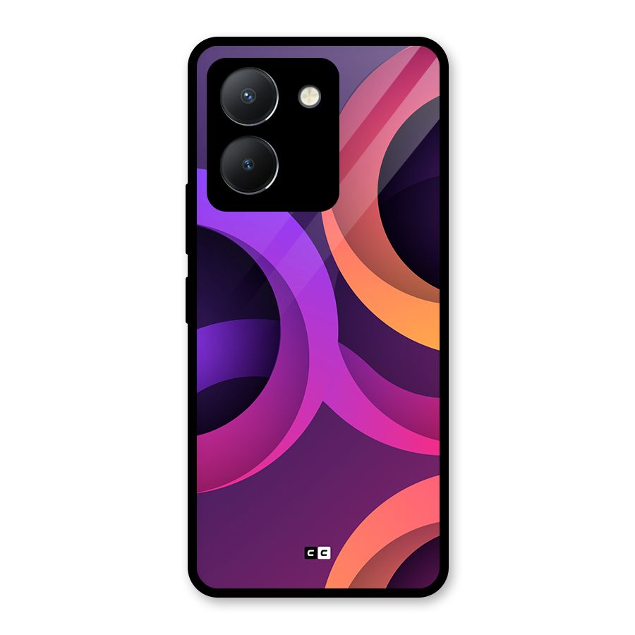 Gradient Rings Glass Back Case for Vivo Y36