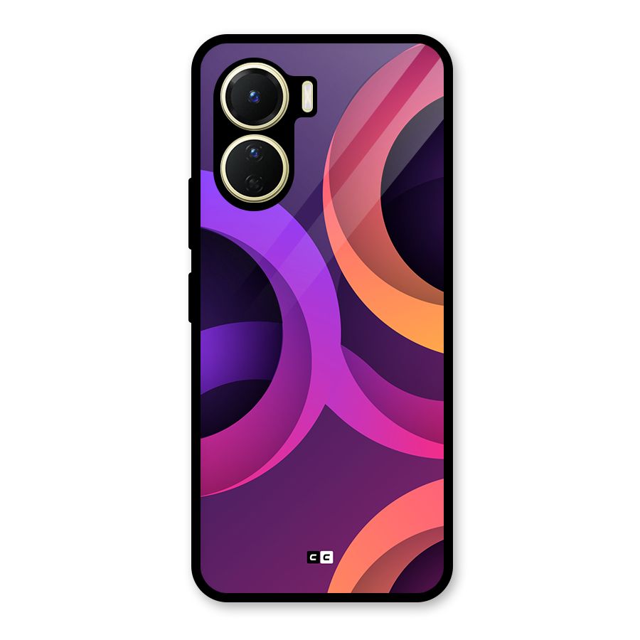 Gradient Rings Glass Back Case for Vivo Y56
