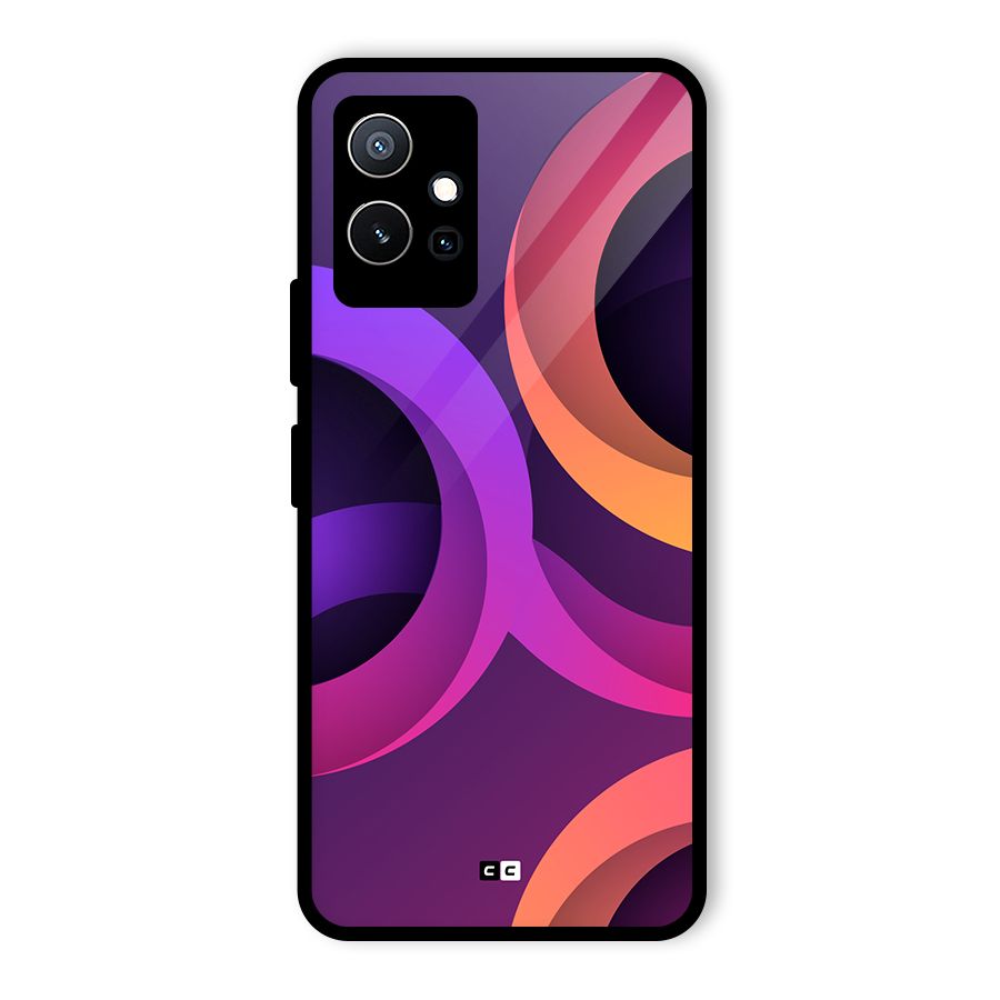 Gradient Rings Glass Back Case for Vivo Y75 5G