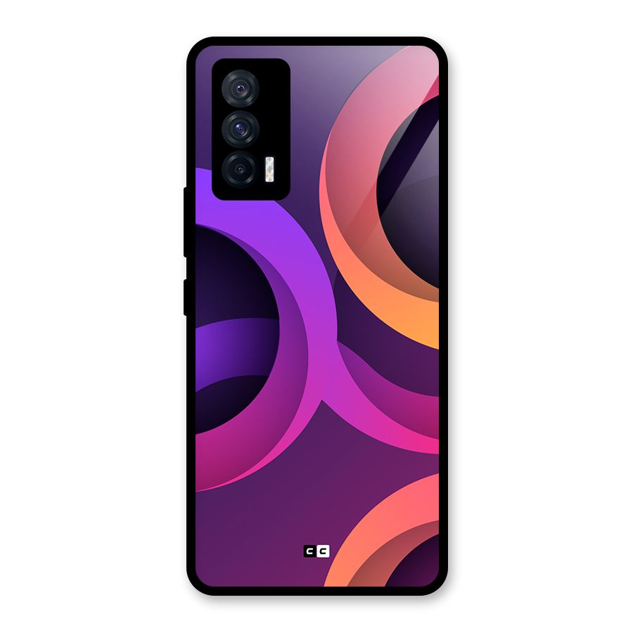 Gradient Rings Glass Back Case for Vivo iQOO 7 5G