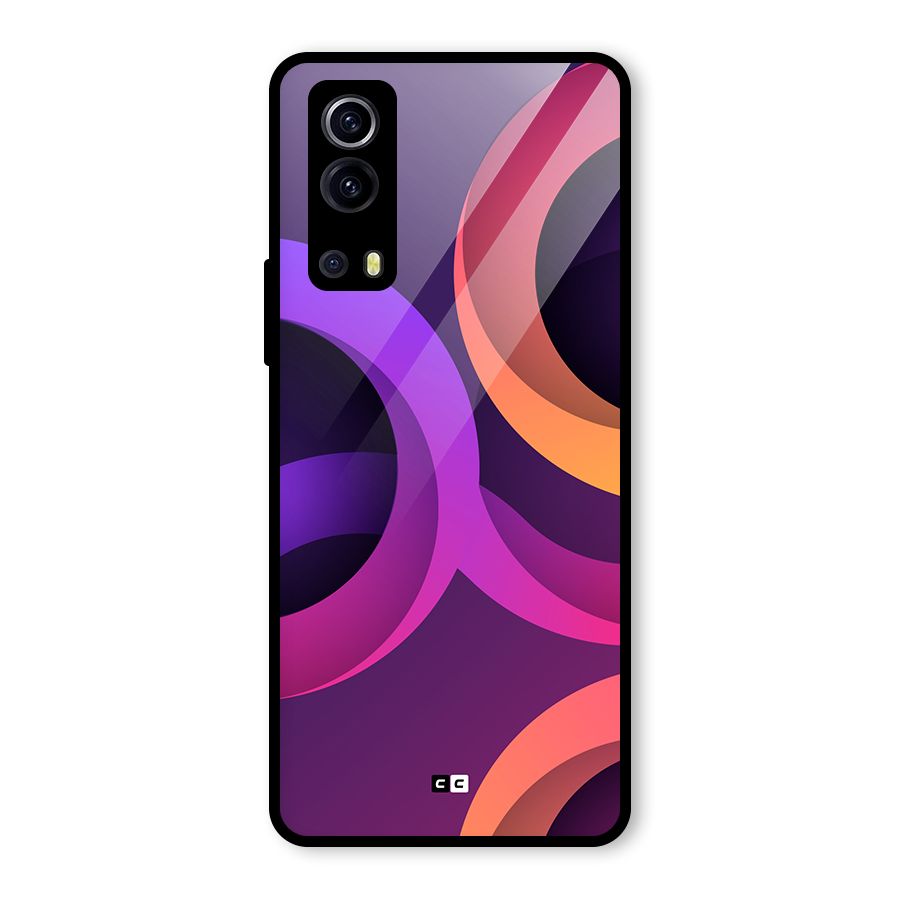 Gradient Rings Glass Back Case for Vivo iQOO Z3
