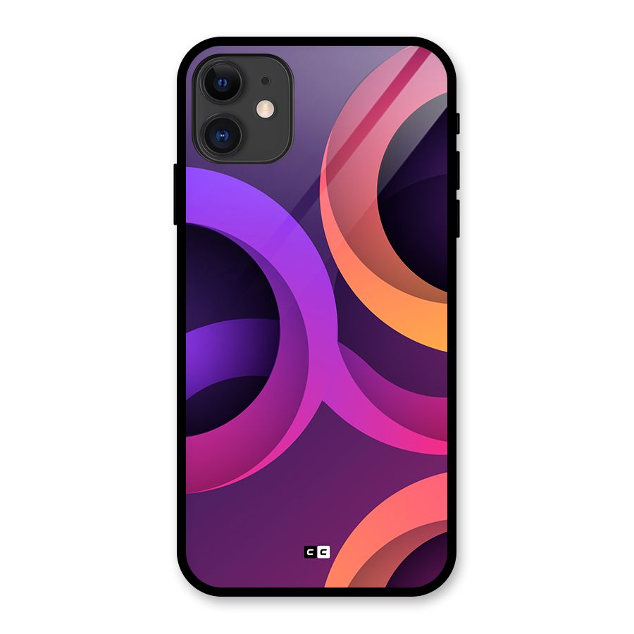 Gradient Rings Glass Back Case for iPhone 11