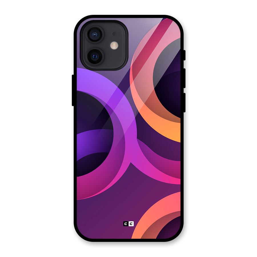 Gradient Rings Glass Back Case for iPhone 12