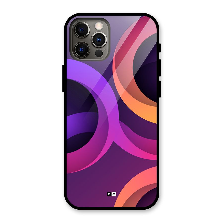 Gradient Rings Glass Back Case for iPhone 12 Pro