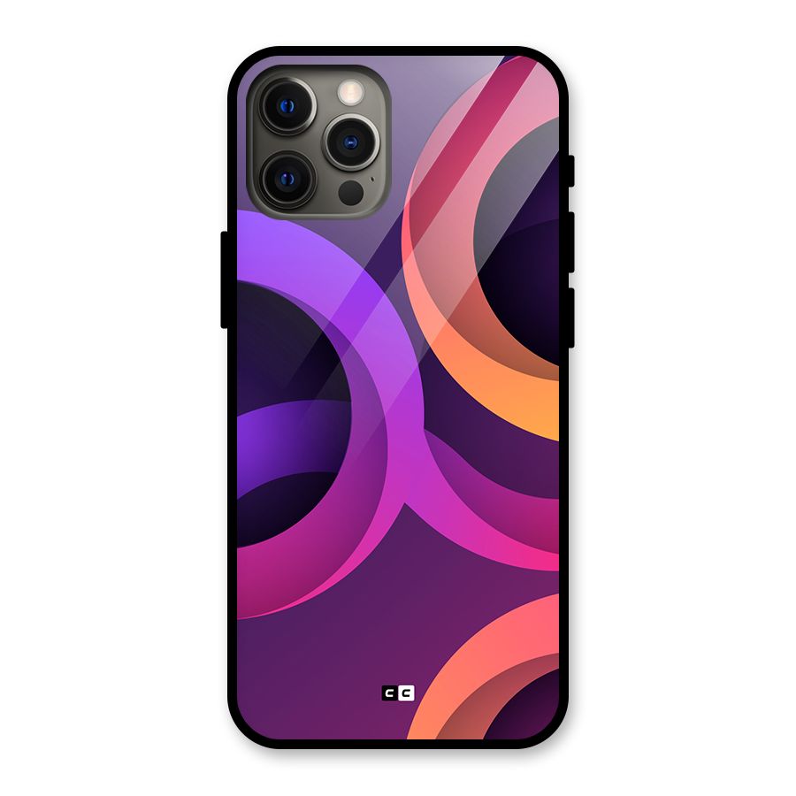 Gradient Rings Glass Back Case for iPhone 12 Pro Max