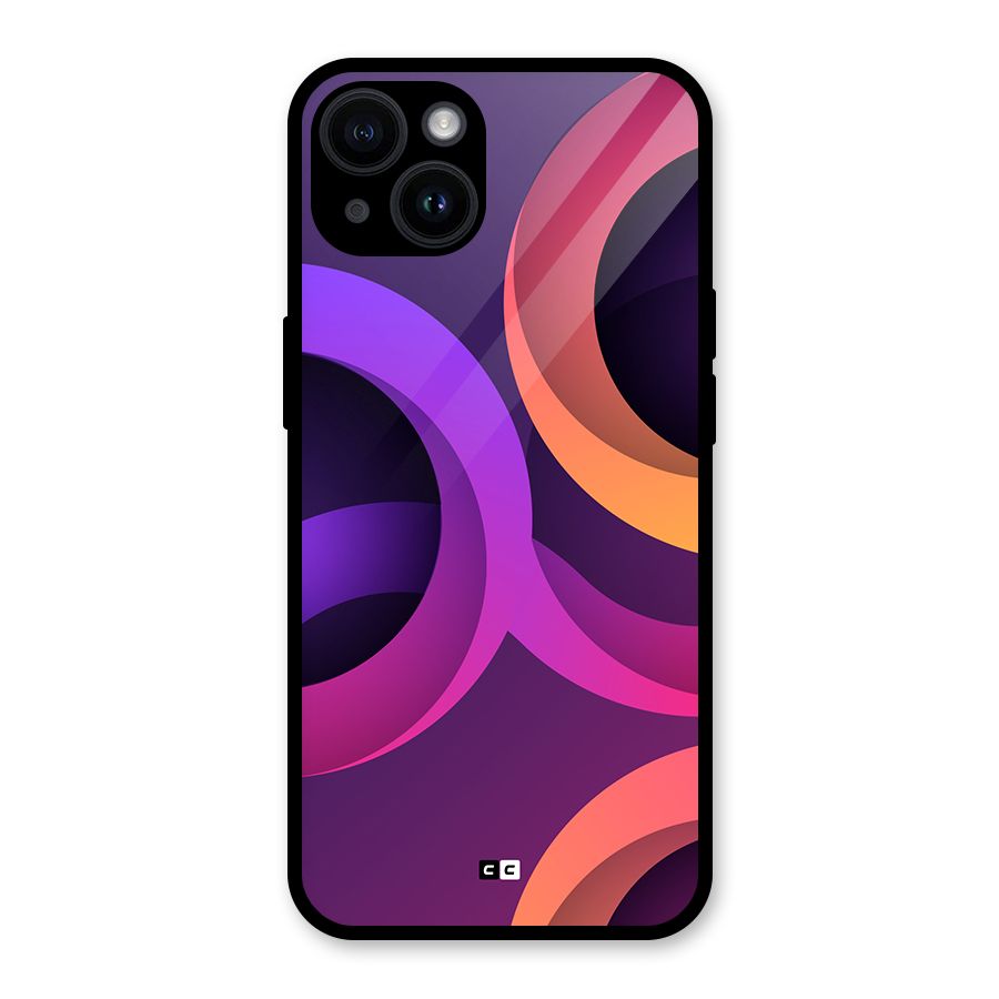 Gradient Rings Glass Back Case for iPhone 14