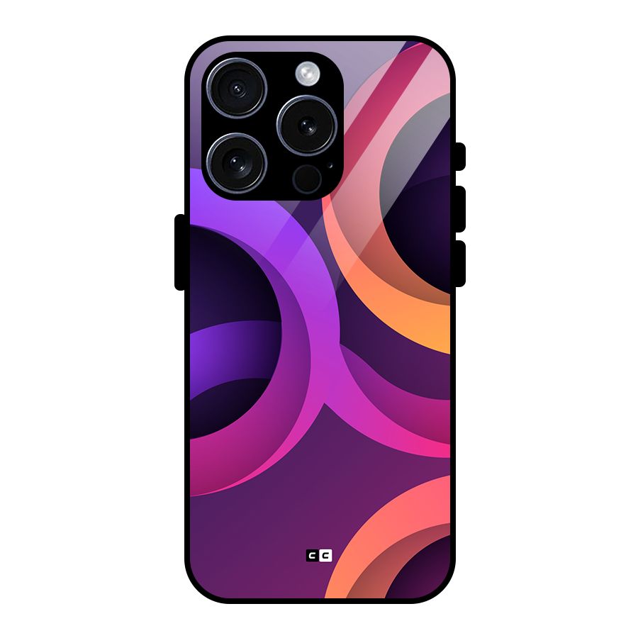 Gradient Rings Glass Back Case for iPhone 15 Pro
