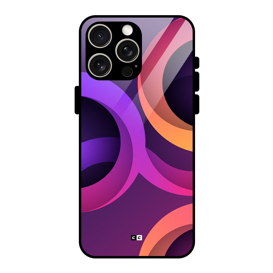 Gradient Rings Glass Back Case for iPhone 15 Pro Max