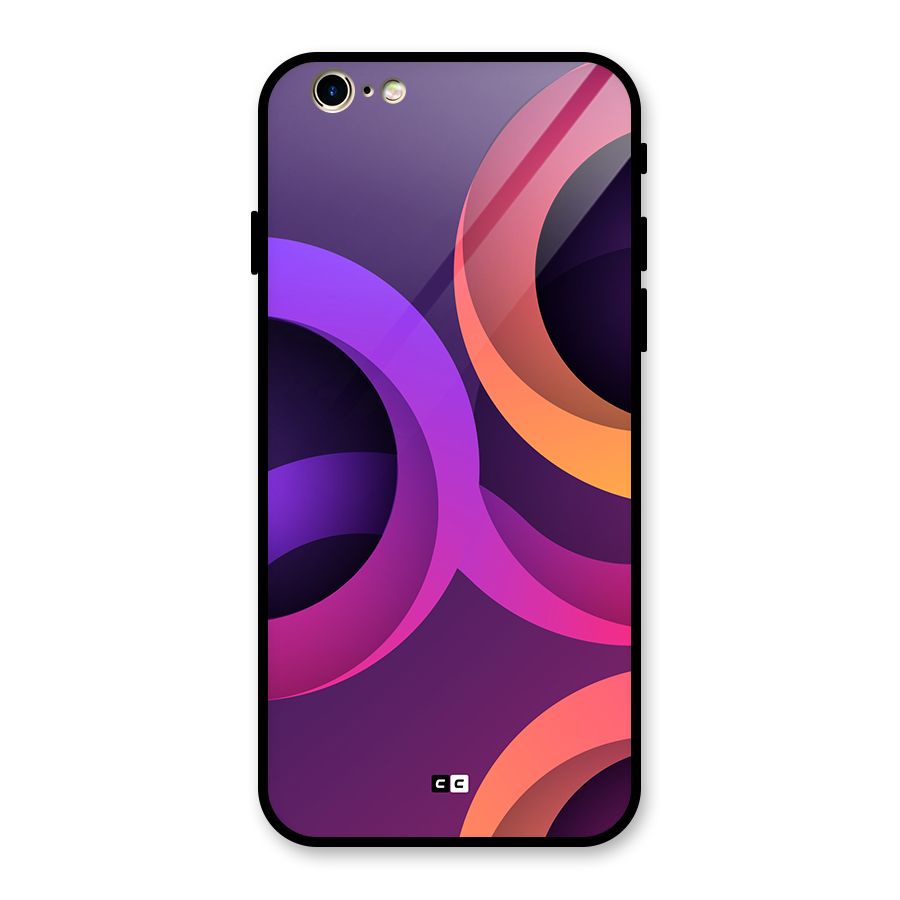 Gradient Rings Glass Back Case for iPhone 6 6S