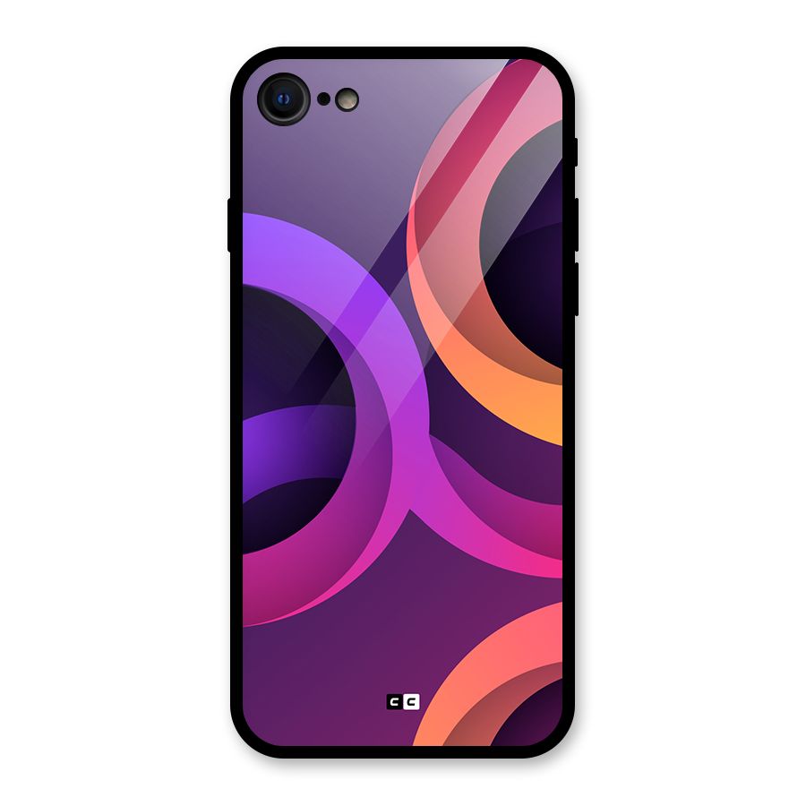 Gradient Rings Glass Back Case for iPhone 7