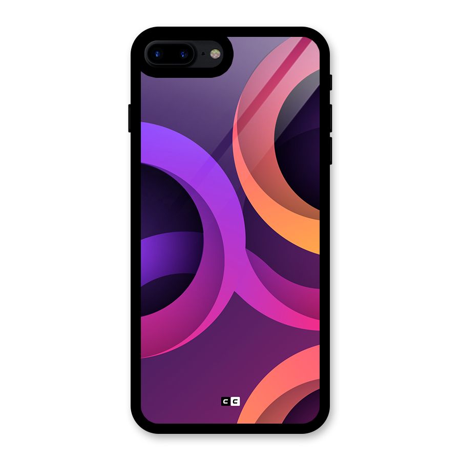Gradient Rings Glass Back Case for iPhone 8 Plus