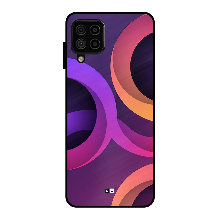 Gradient Rings Metal Back Case for Galaxy A22 4G