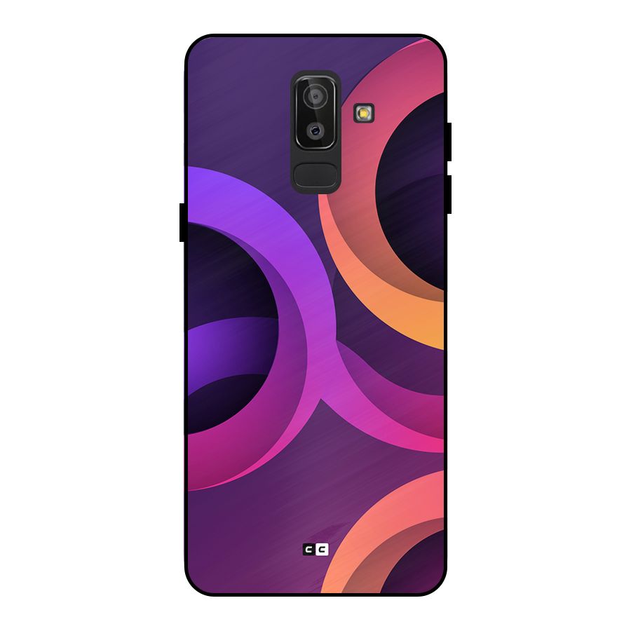 Gradient Rings Metal Back Case for Galaxy J8