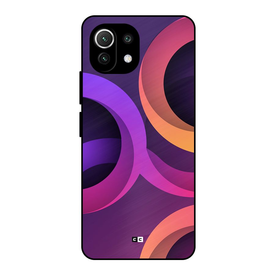 Gradient Rings Metal Back Case for Mi 11 Lite