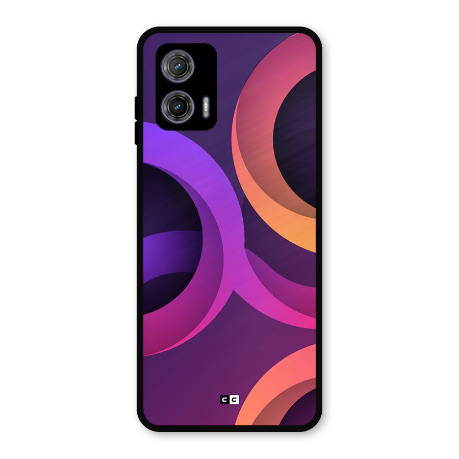Gradient Rings Metal Back Case for Moto G73