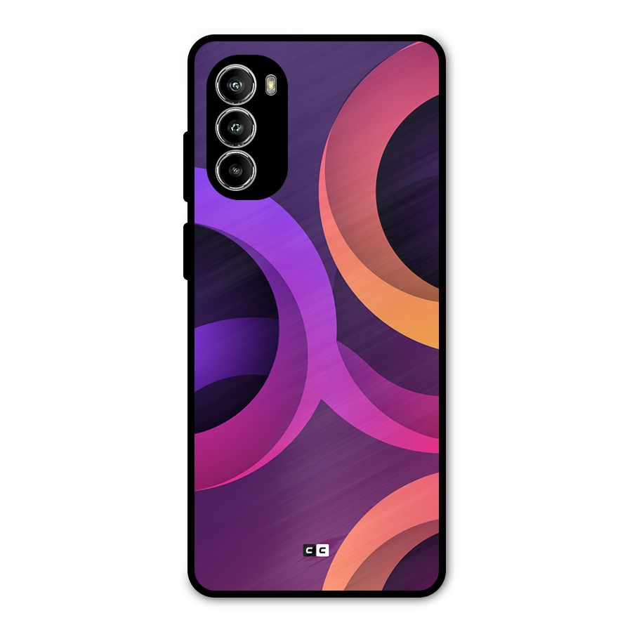 Gradient Rings Metal Back Case for Moto G82