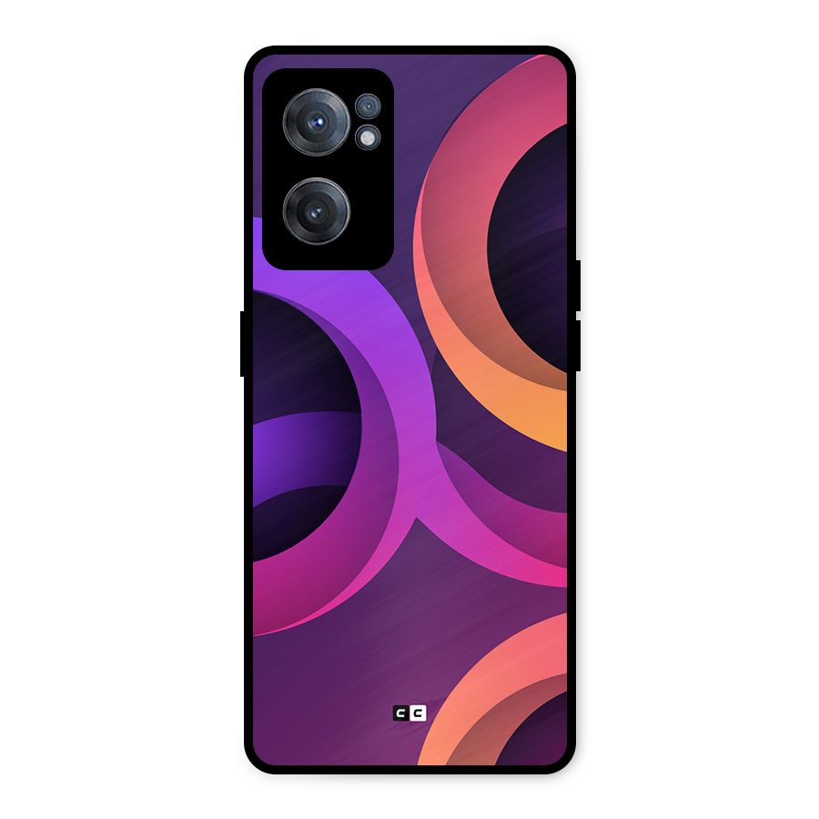 Gradient Rings Metal Back Case for OnePlus Nord CE 2 5G