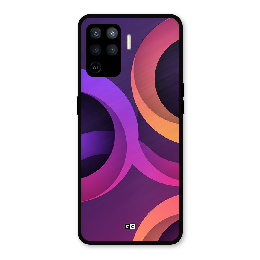 Gradient Rings Metal Back Case for Oppo F19 Pro