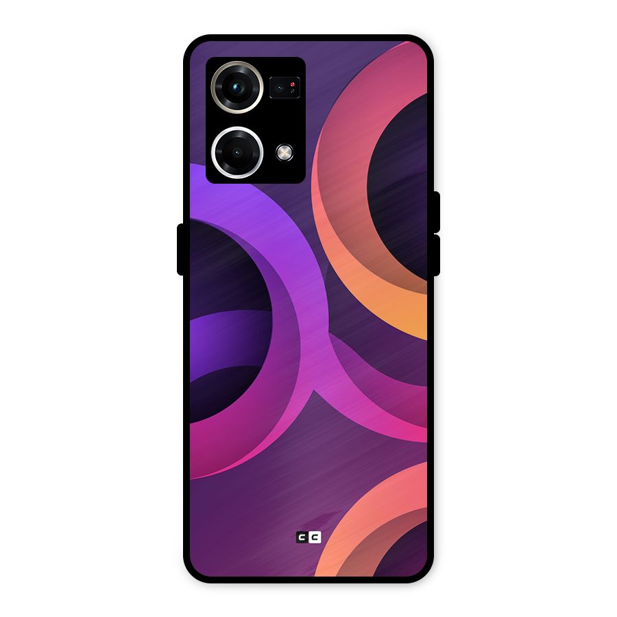 Gradient Rings Metal Back Case for Oppo F21 Pro 4G